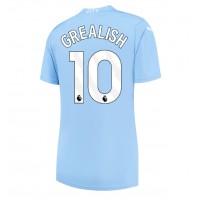 Camisa de Futebol Manchester City Jack Grealish #10 Equipamento Principal Mulheres 2023-24 Manga Curta